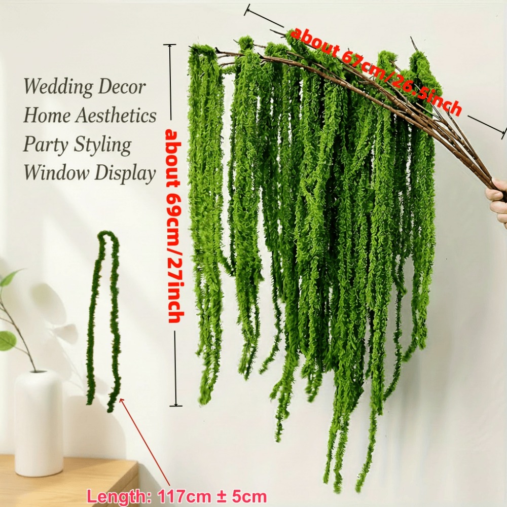 4 Piece Set Artificial Amarant - Preserved Moss Sheet recension och pris