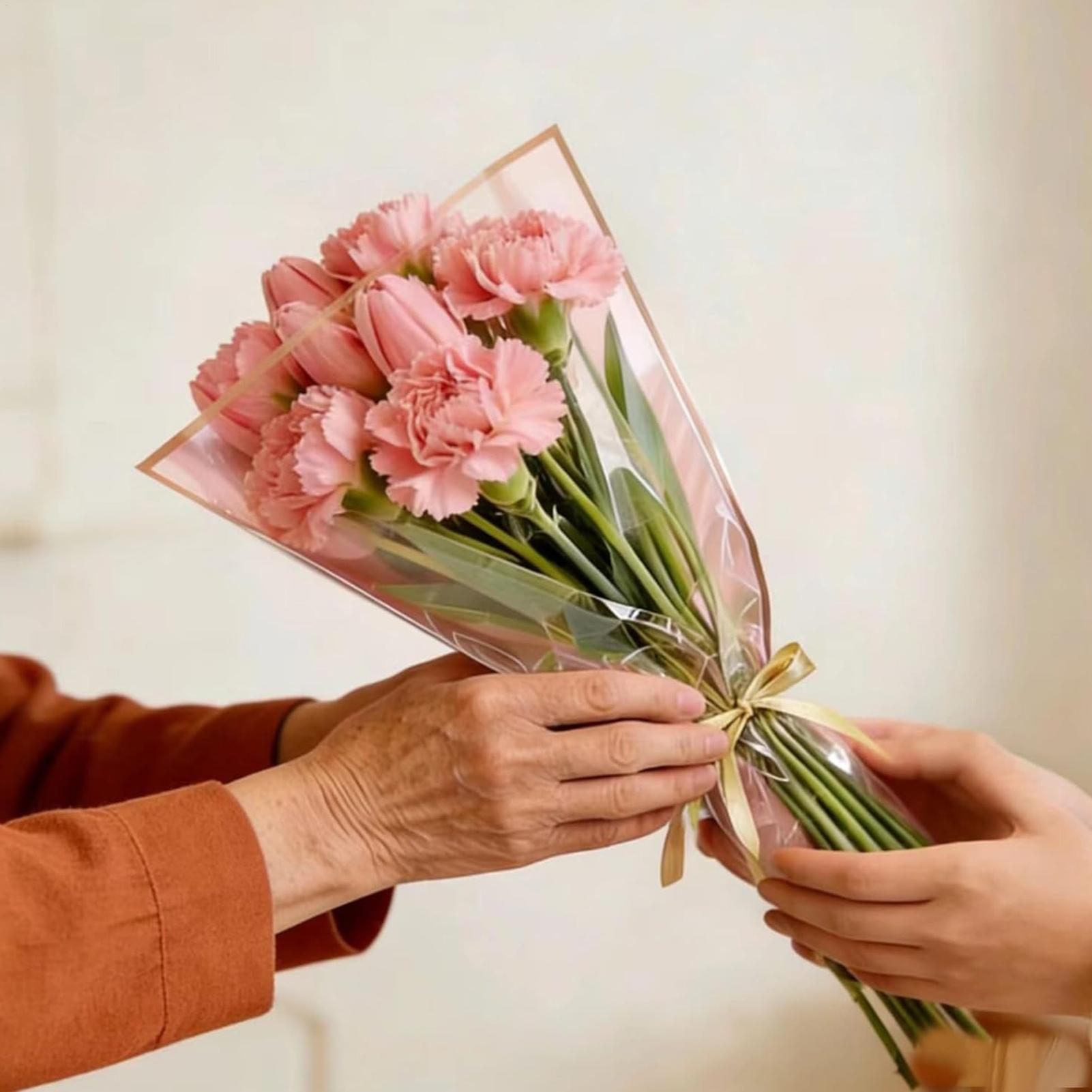 Flower Wrapping Bags 50 Pieces - Florist Supply Ribbon recension och pris