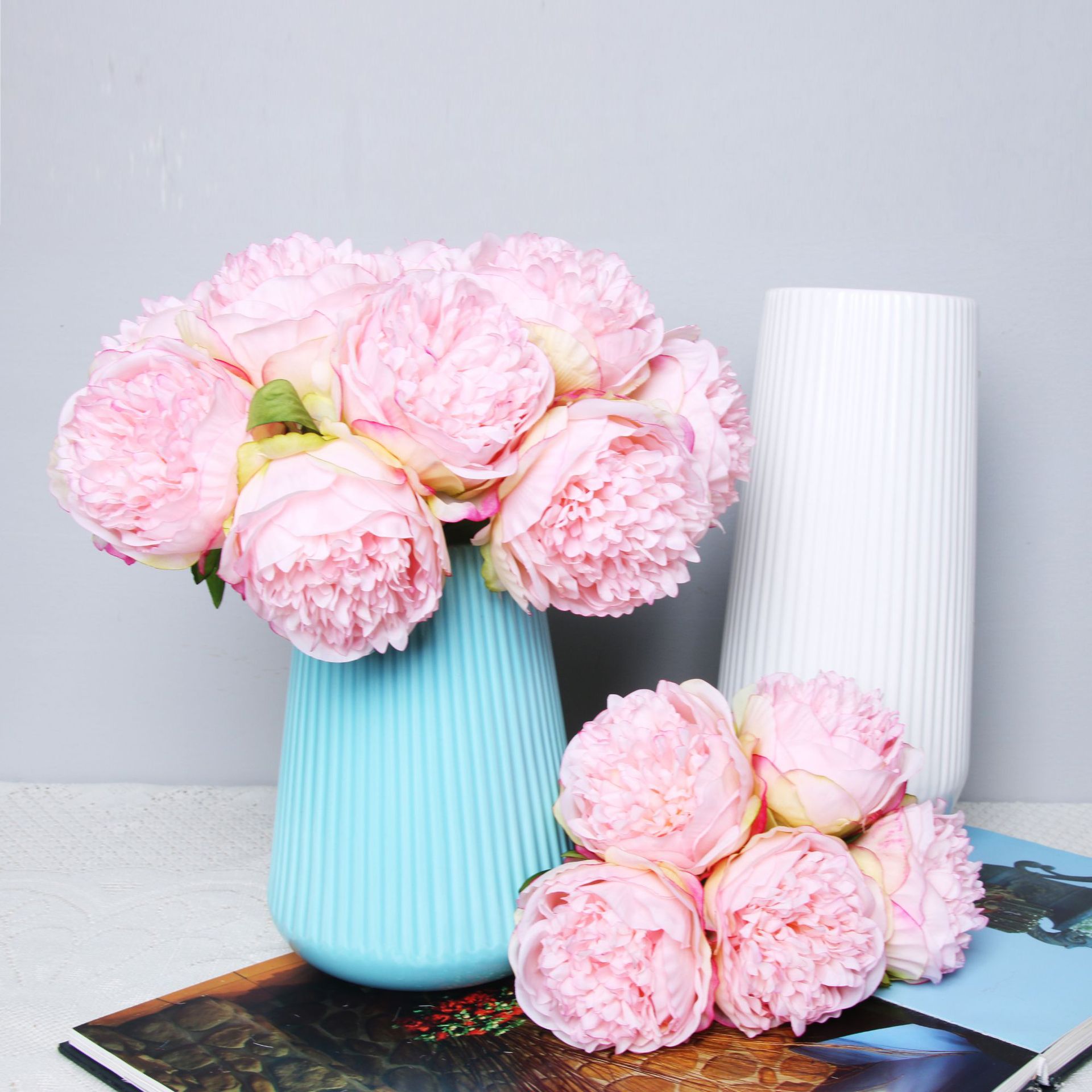 5Big Heads 11cm Diameter Rose  - Baby Breath Dried recension och pris