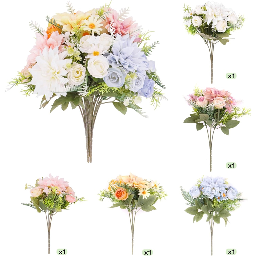 2/5PCS Artificial Rose Flowers - Baby Breath Dried recension och pris