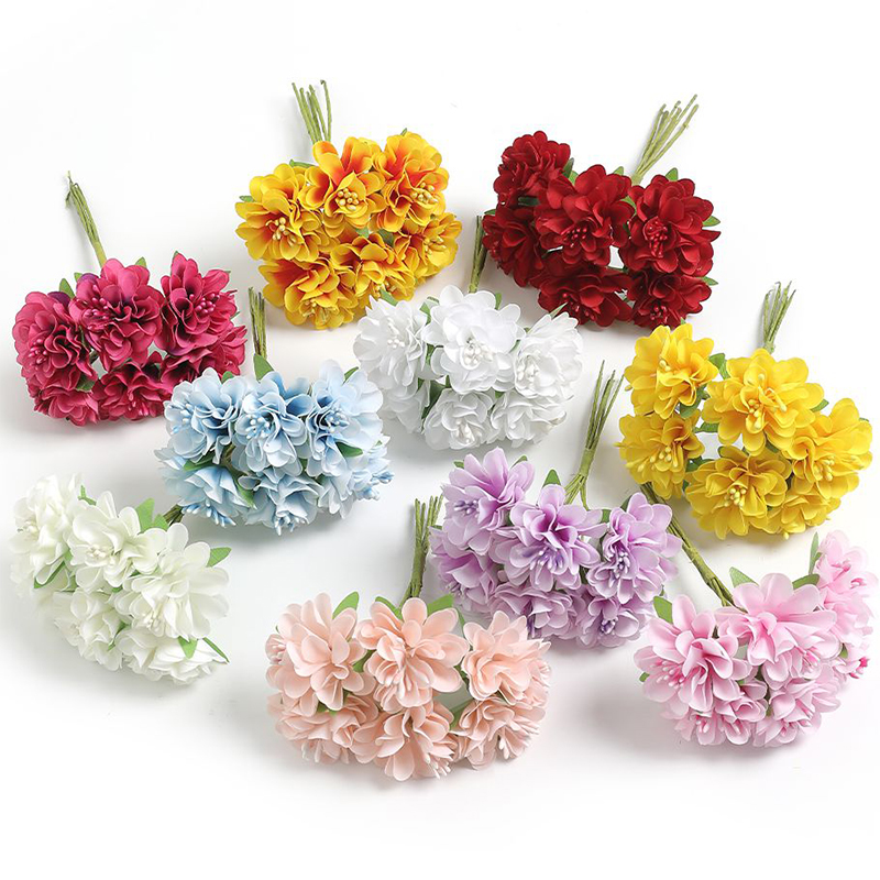 6Pcs Silk Artificial Flowers B - Baby Breath Dried recension och pris
