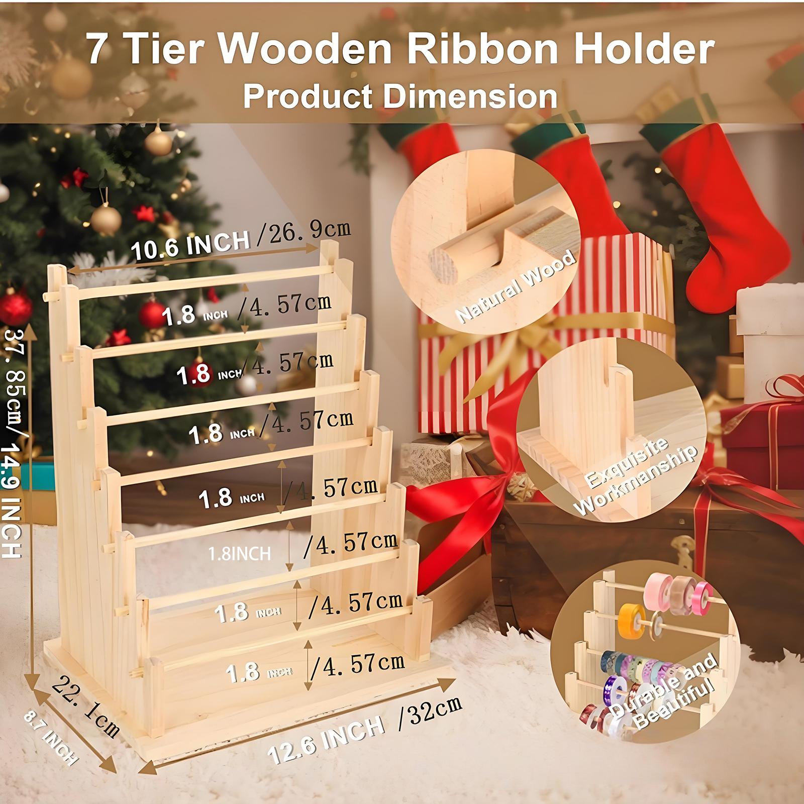 Wooden Ribbon Holder Organizer - Florist Supply Ribbon recension och pris